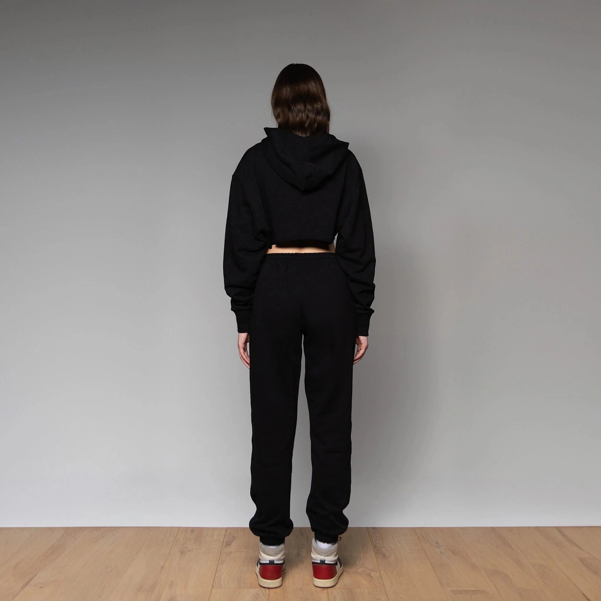 Black on Black Crop Hoodie No:2 - SOON TO BE ANNOUNCED