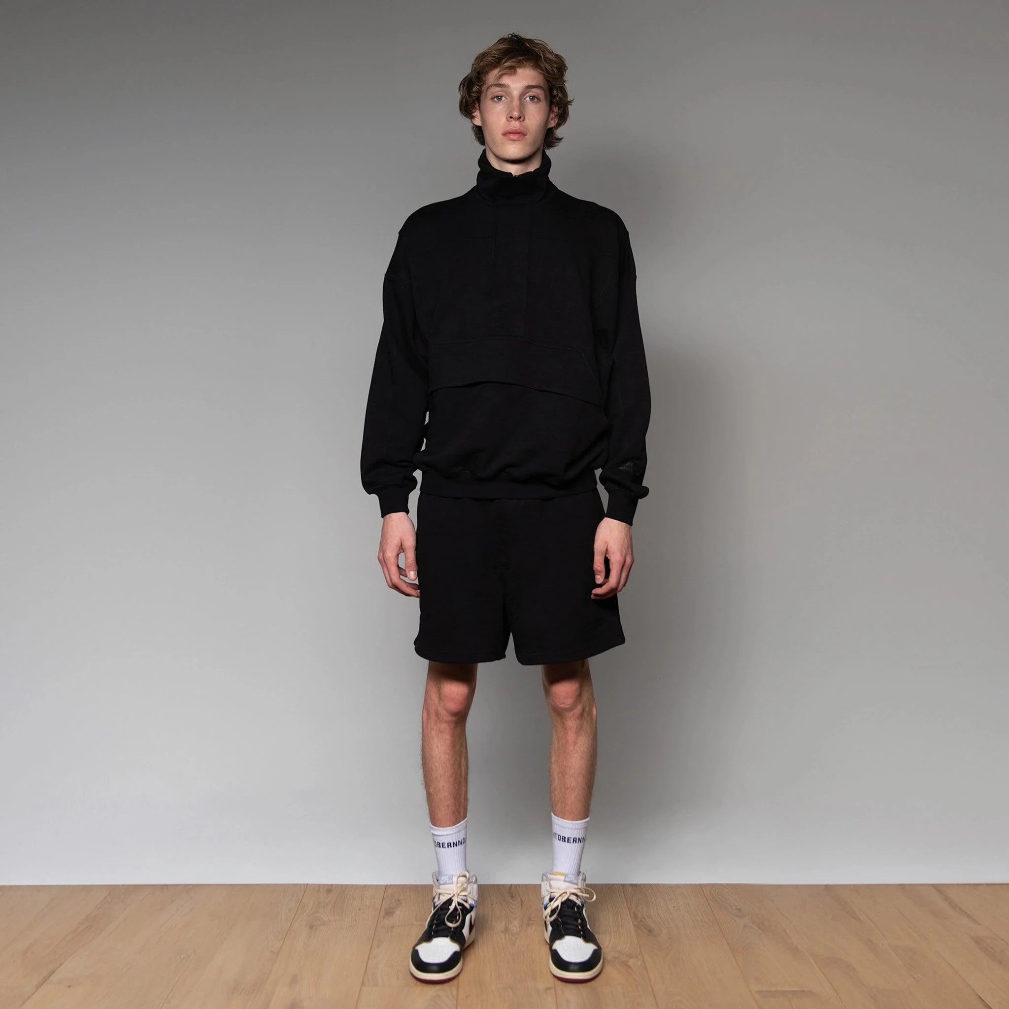 Black on Black Half Zip Sweatshirt - SOON TO BE ANNOUNCED