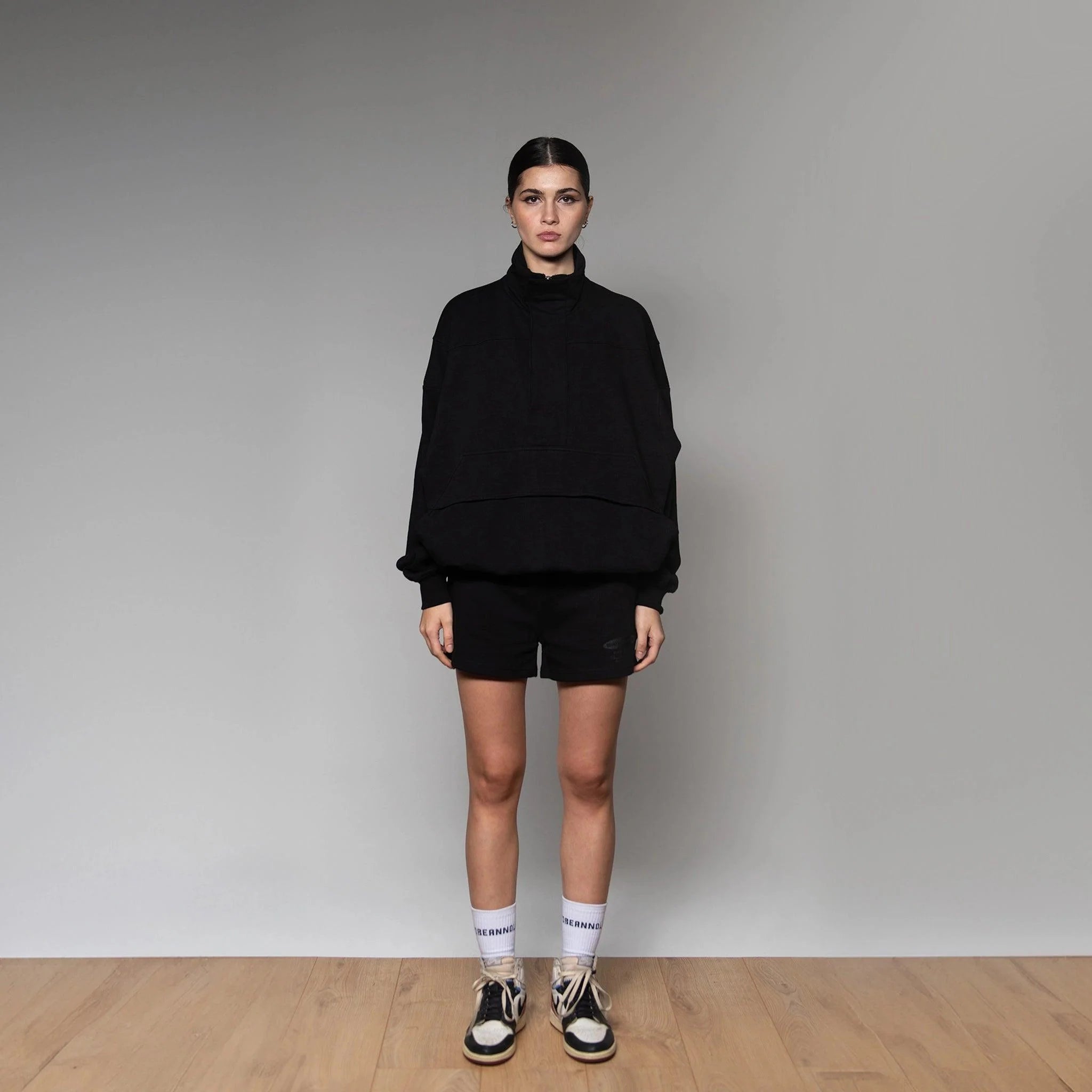 Black on Black Half Zip Sweatshirt - SOON TO BE ANNOUNCED