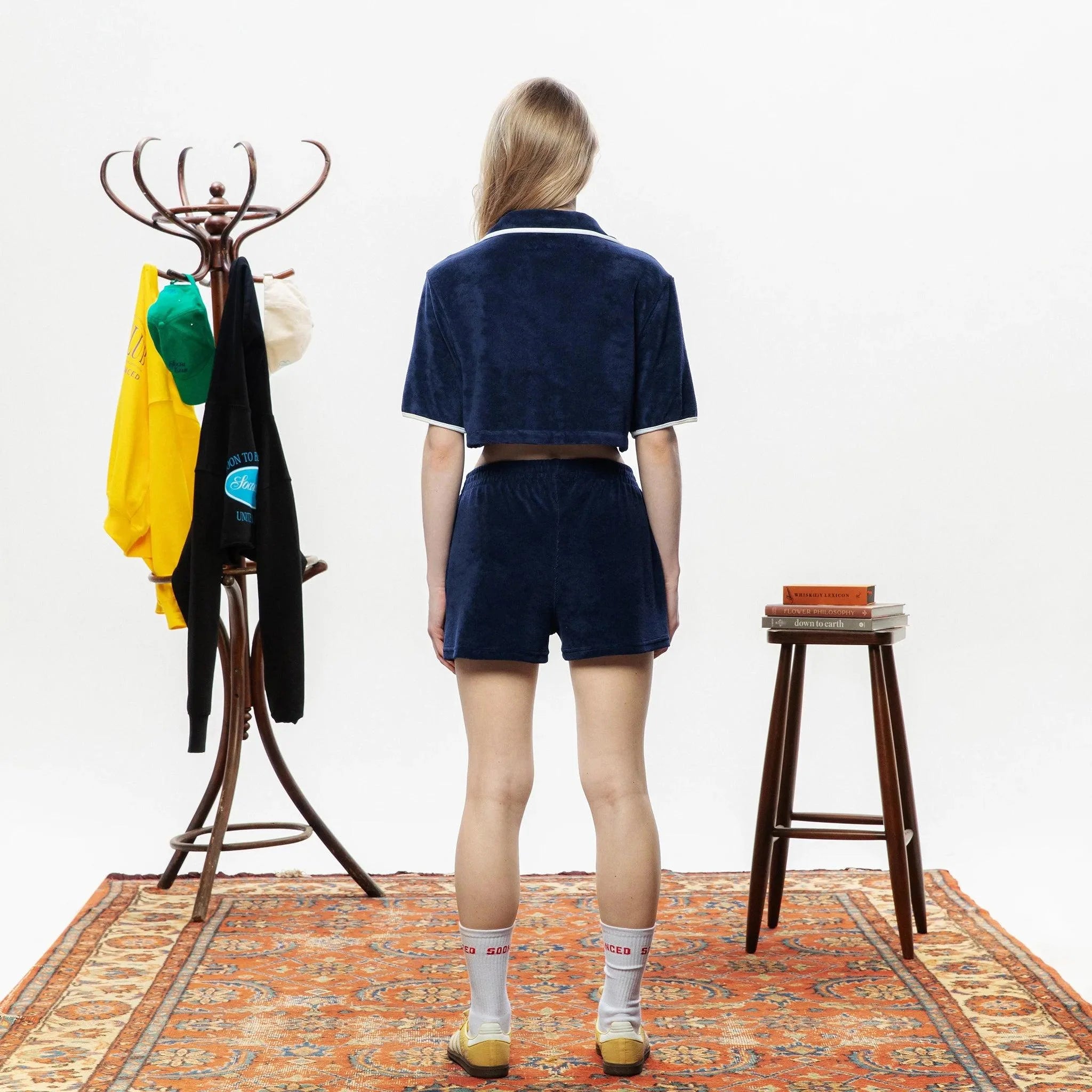 S Logo Crop Terry Bowling Shirt - SOON TO BE ANNOUNCED