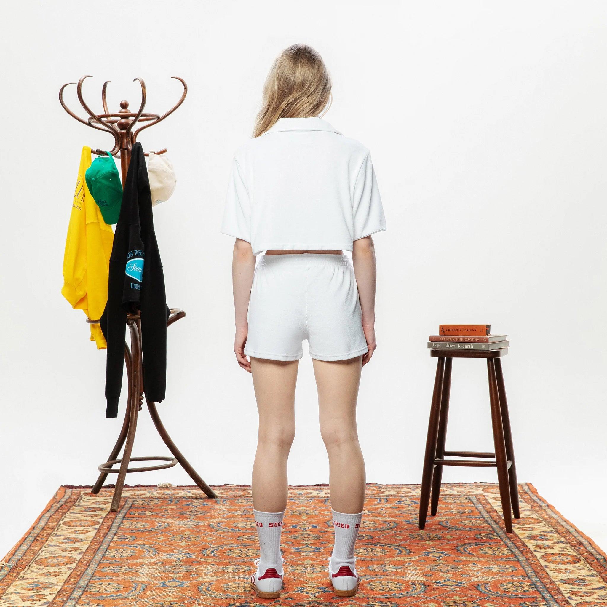 S Logo Crop Terry Bowling Shirt - SOON TO BE ANNOUNCED