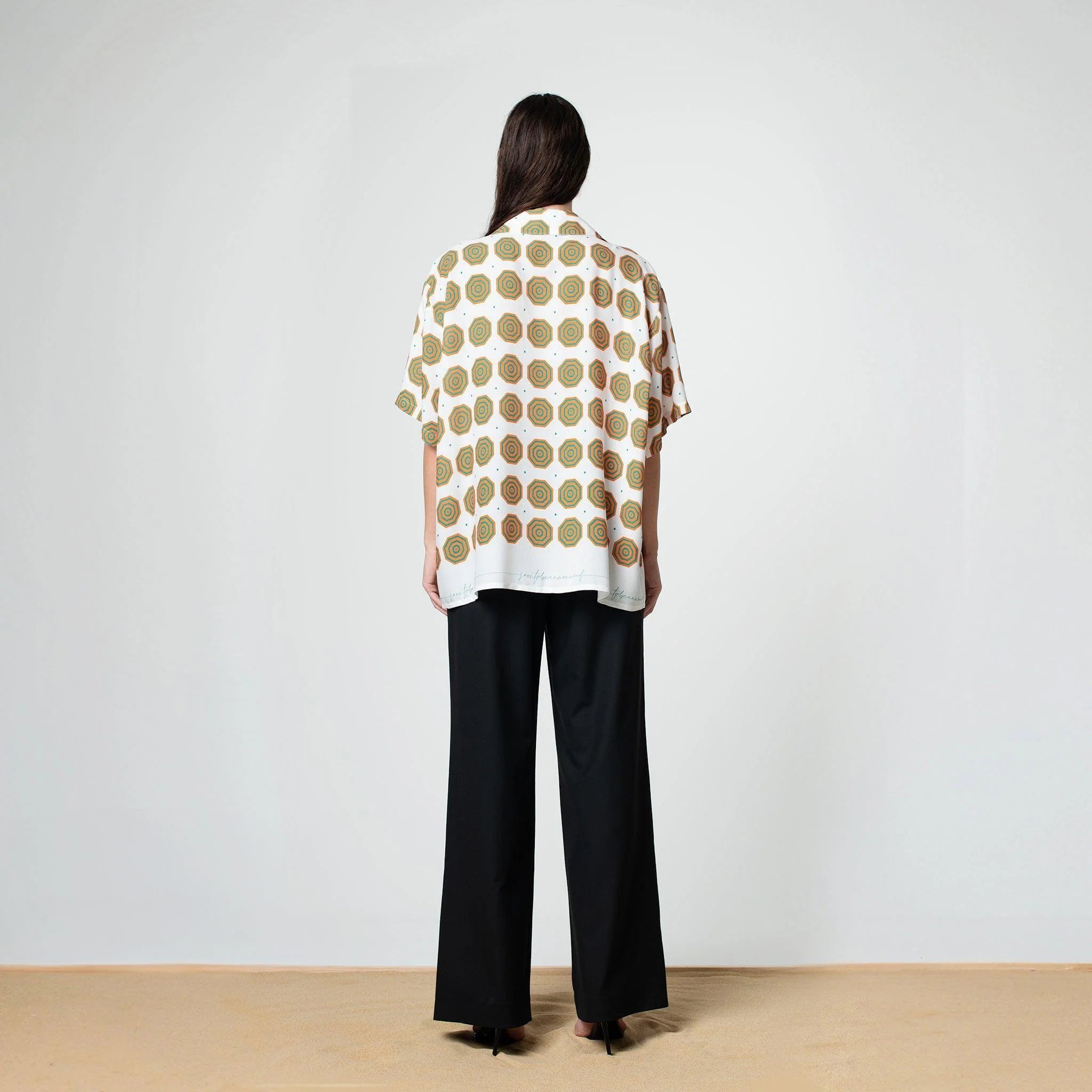 White/Orange Umbrella Bowling Shirt - SOON TO BE ANNOUNCED