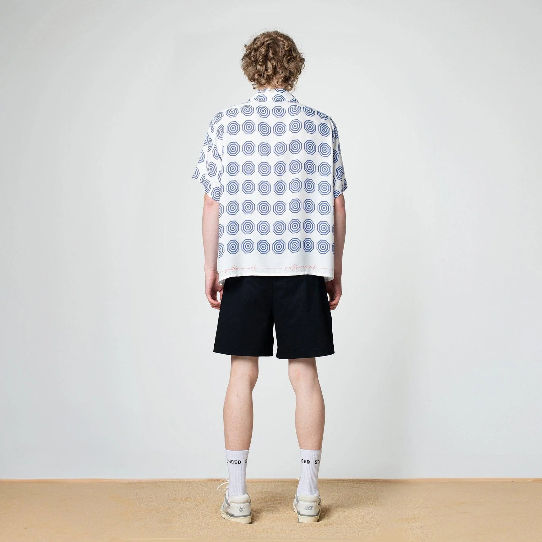 White/Blue Umbrella Bowling Shirt - SOON TO BE ANNOUNCED