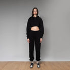 Black on Black Crop Hoodie - SOON TO BE ANNOUNCED