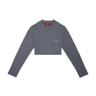 Soon Embroidery L/S Crop T-Shirt - SOON TO BE ANNOUNCED