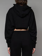 Black on Black Crop Hoodie - SOON TO BE ANNOUNCED