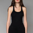 Black on Black Ribbed Tank Top No:2 - SOON TO BE ANNOUNCED