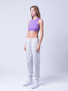 Kadın Halter Yaka Crop Bluz | STBA Amethyst Orchid / XS