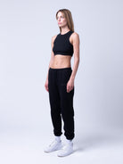 Kadın Halter Yaka Crop Bluz | STBA Black / XS