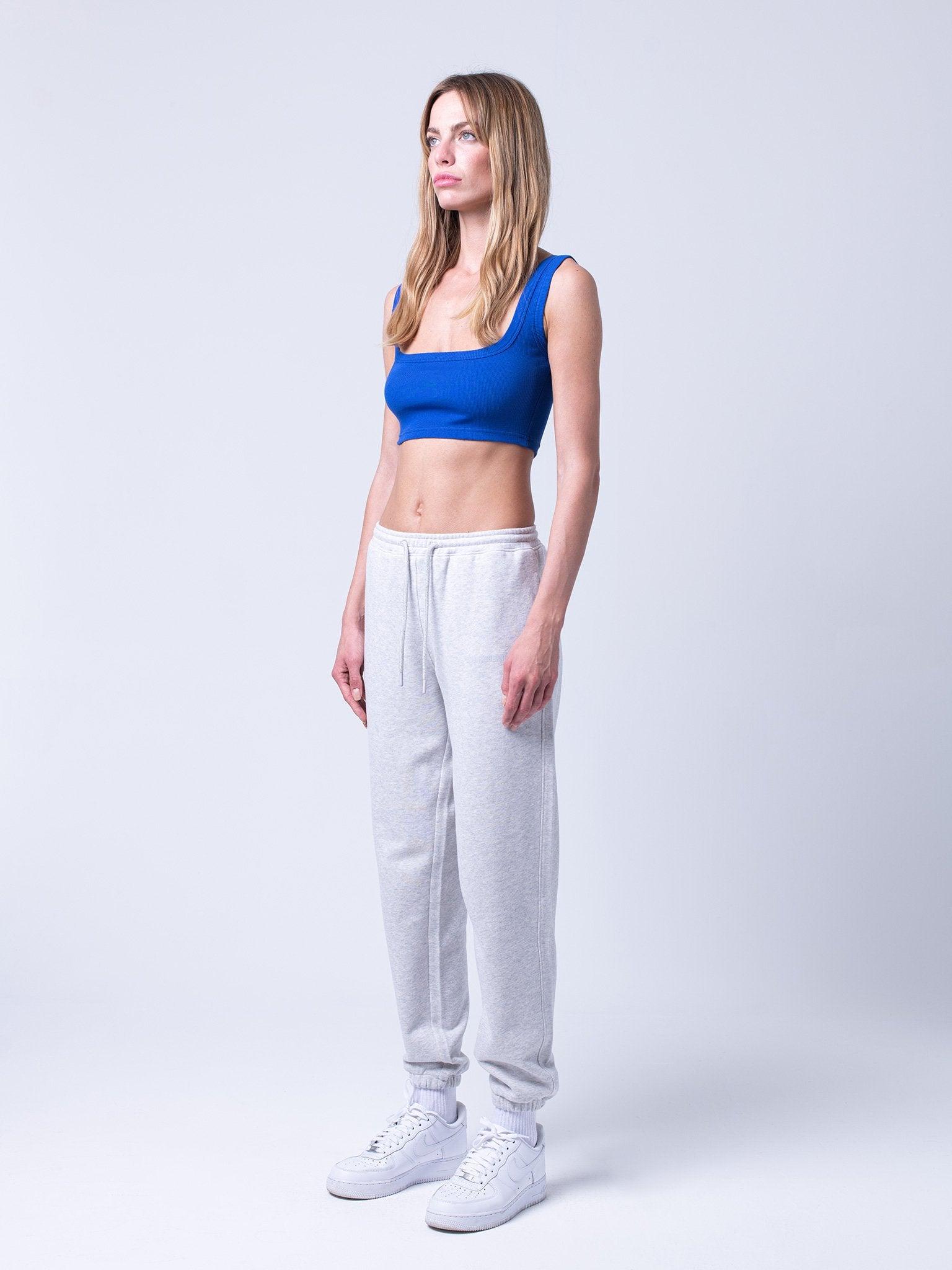 Kadın Kare Yaka Crop Bluz | STBA Dazzling Blue / XS