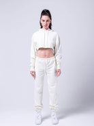 Kadın Logo Crop Kapüşonlu Sweatshirt | STBA