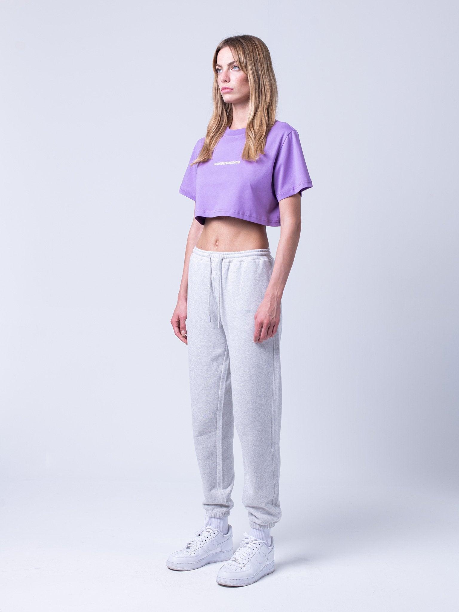 Kadın Logo Kısa Kollu Crop T-Shirt | STBA Amethyst Orchid / XS