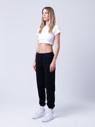 Kadın Yuvarlak Yaka Crop Bluz | STBA White / XS